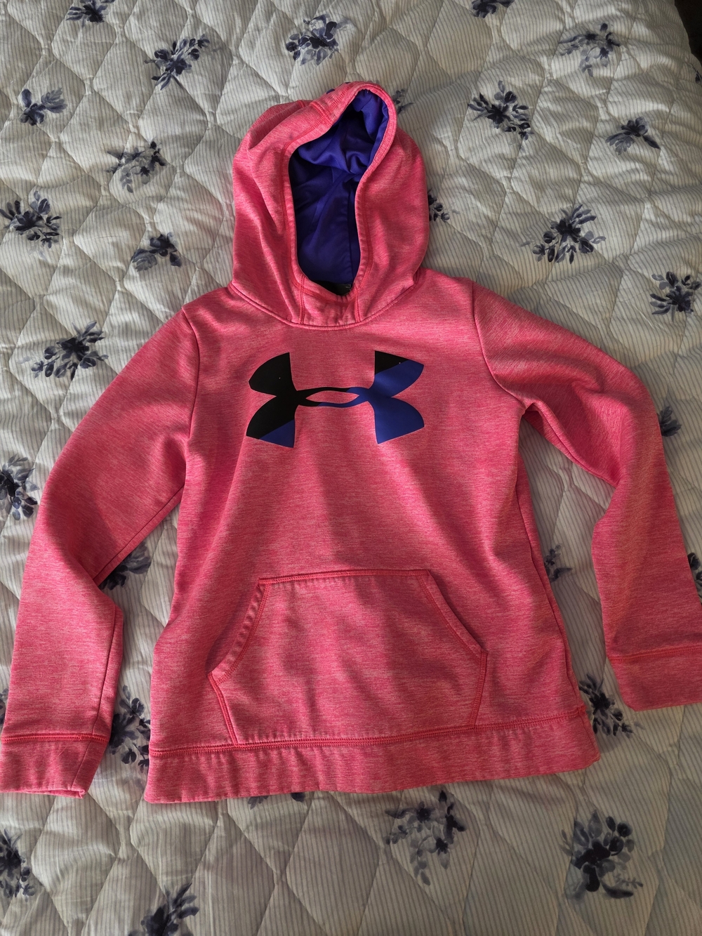 Under Armour Girls' Pink Logo Hoodie